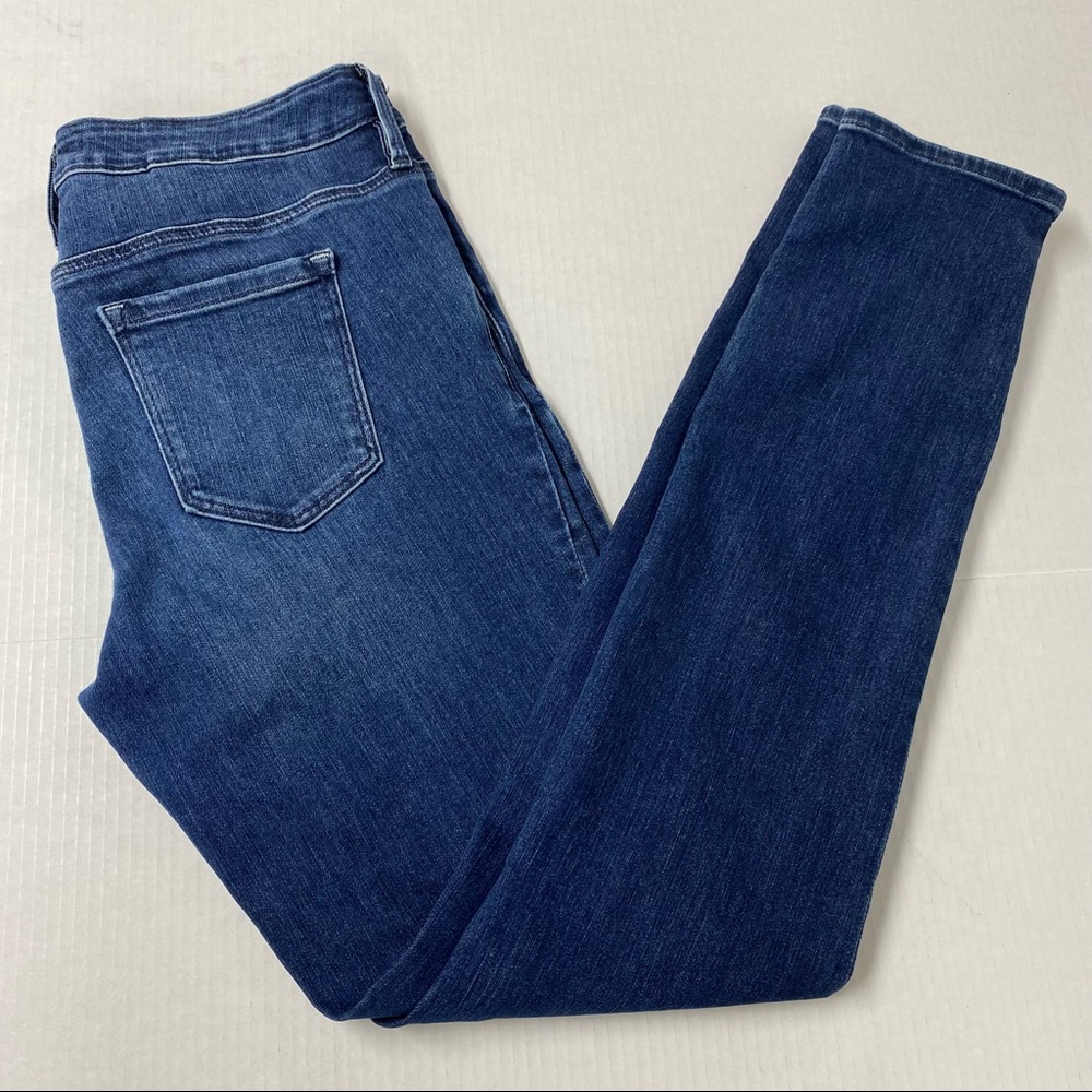Athleta Sculptek Dark Wash Skinny Jeans Sz 8 Tall